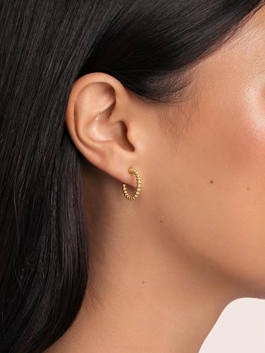 Detalle 2 de SINGULARU Pebble Dots S — pendientes oro 18Kt 💍
