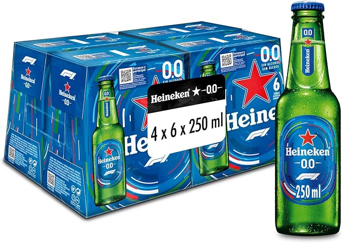 Detalle de Heineken 0.0 Cerveza Sin Alcohol, Caja 4 Botellas