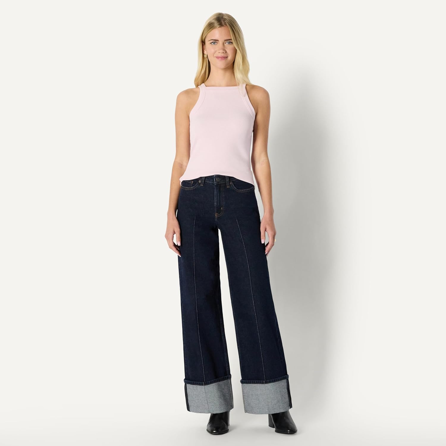 Thumbnail 4 de Amazon Essentials Damen Slim-Fit-T-Shirt mit hohem Kragen und elastischem Rippstrick