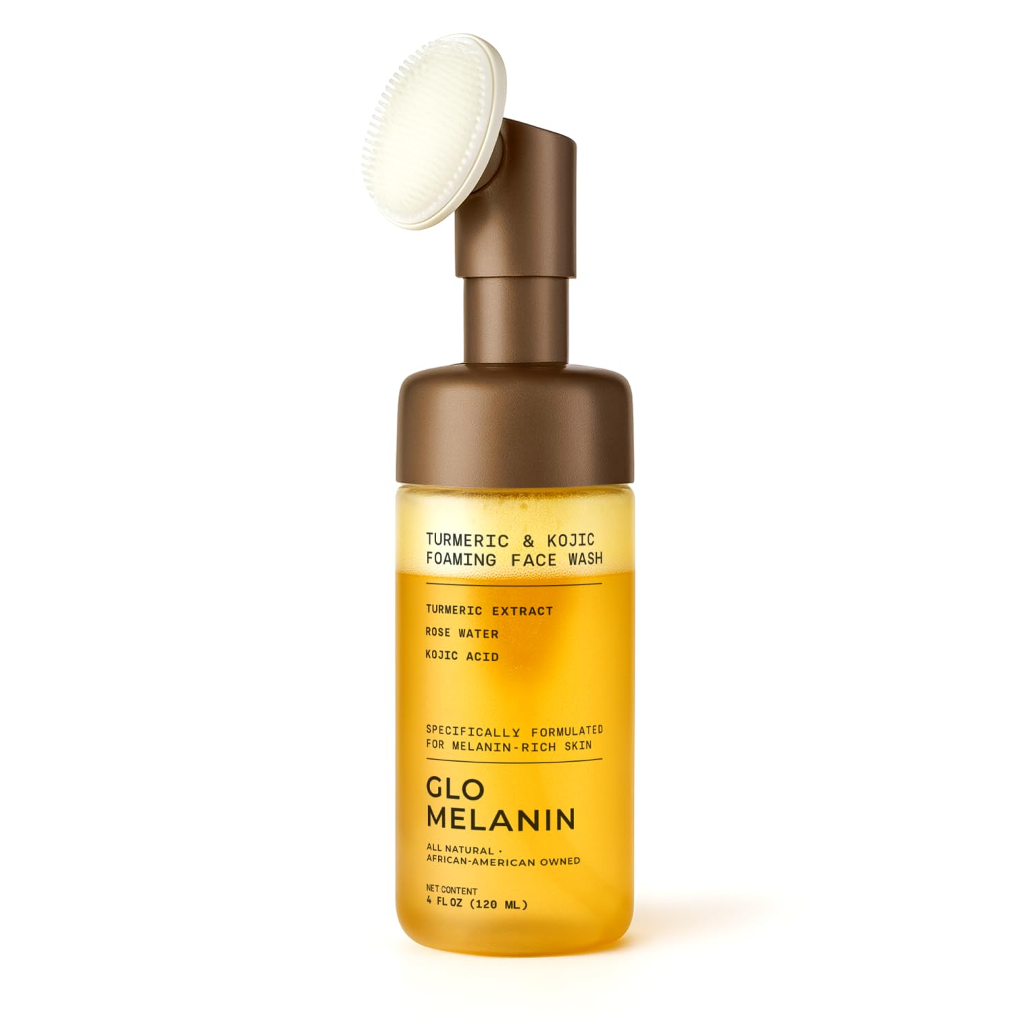 Detalle de Glo Melanin Turmeric & Kojic Foaming Face Wash with Scrubber Top (4 fl oz)