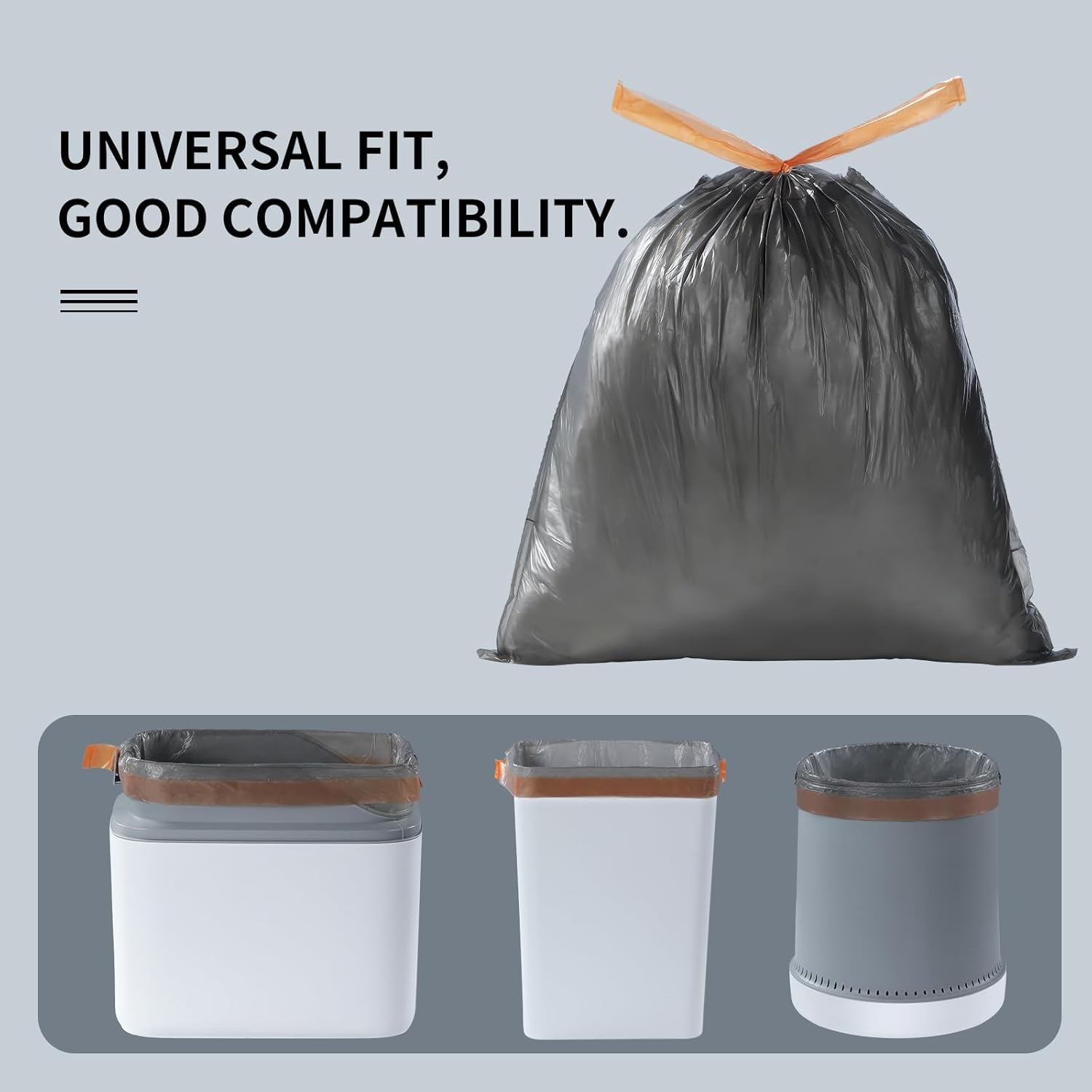 Thumbnail 5 de MOPALL Small Trash Bags with Drawstring, 2.6–4 Gallon, Black, 75 Count