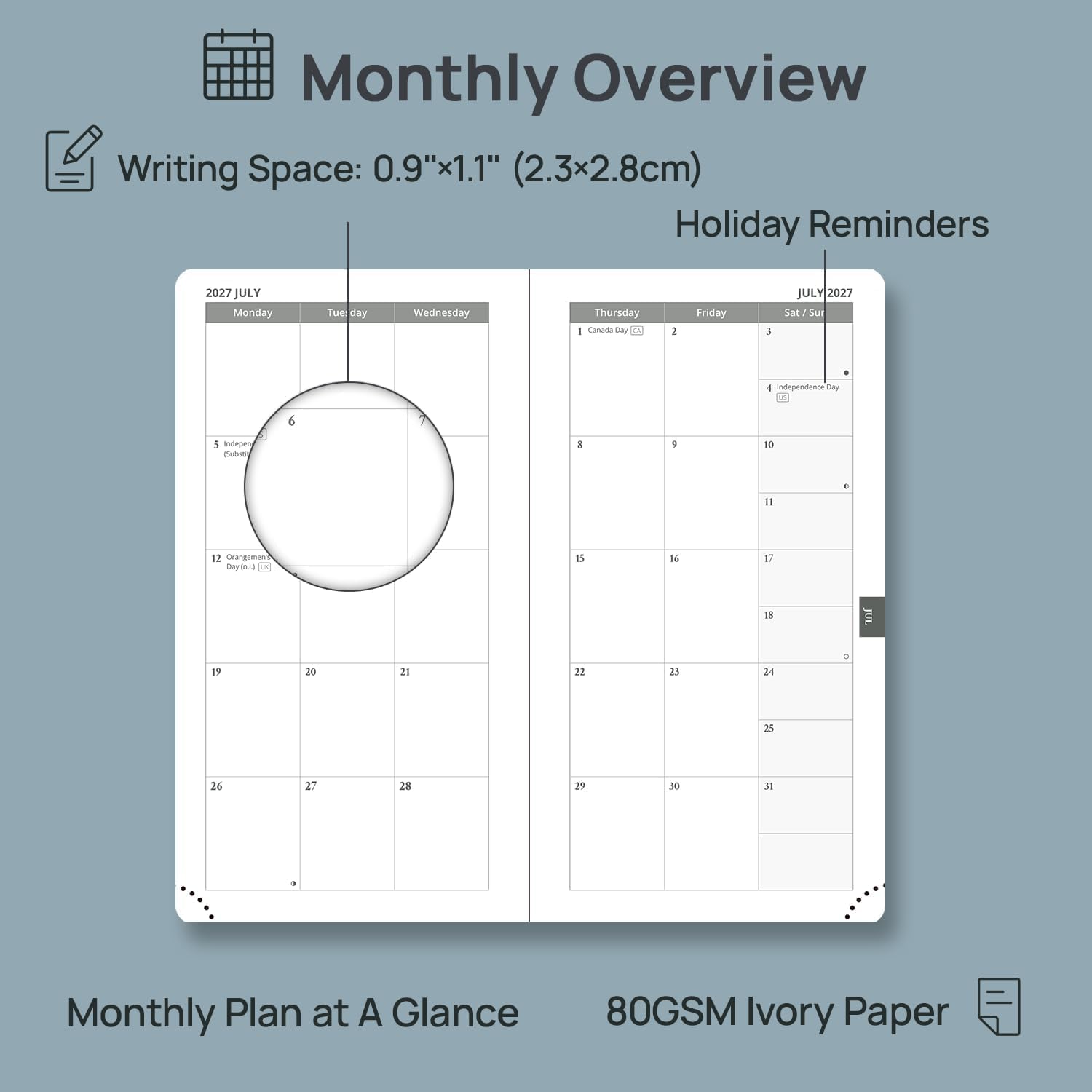 Detalle de POPRUN Pocket Planner, 3.5" x 6.5