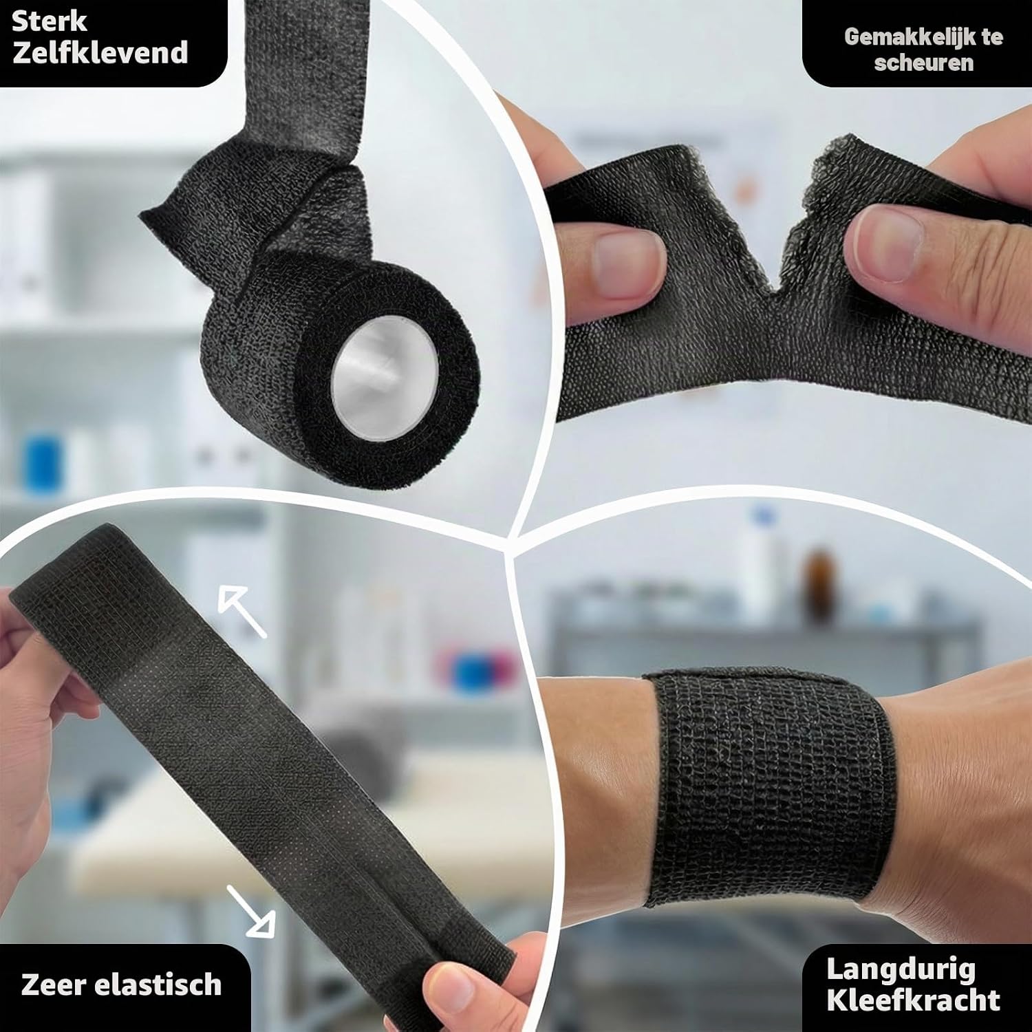Detalle de HONYAO HY-EU-ZNBD-7.5cm-H10 zelfklevend verband, 10 rollen, 7,5 cm x 4,5 m
