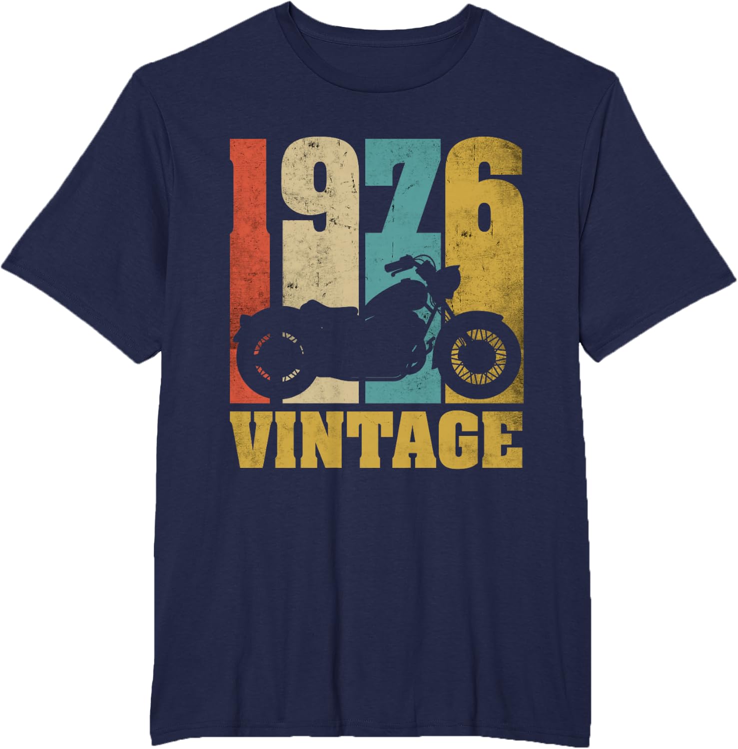 Thumbnail 2 de 50 Compleanno Motocicletta Vintage 1976 Maglietta