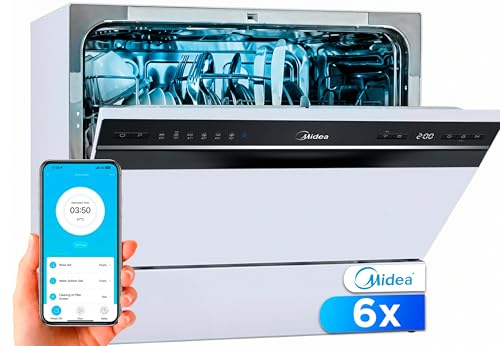 Detalle de Midea Lavavajillas Pequeño Blanco 55 cm | 6 servicios, portátil y sin instalación