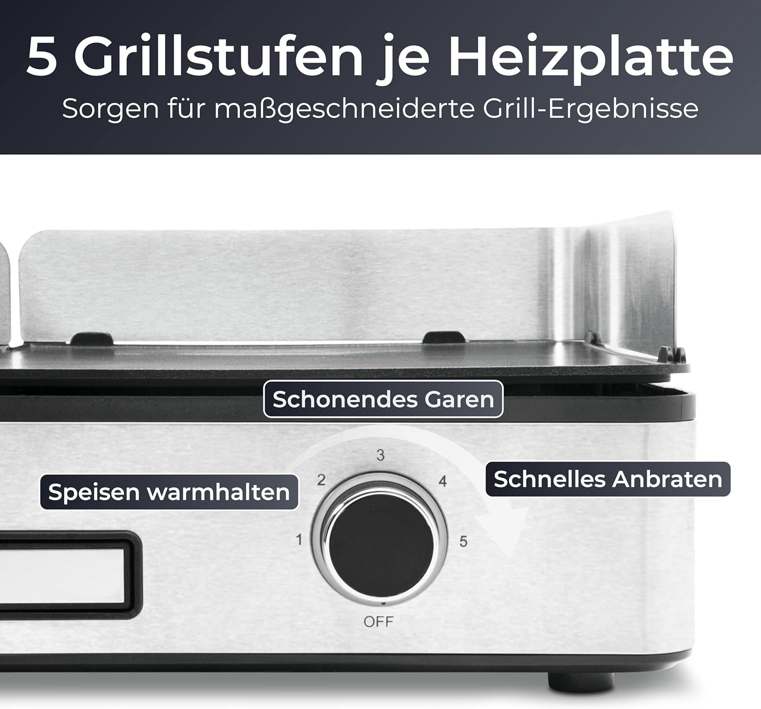 Thumbnail 3 de KLAMER Elektrogrill mit Duo-Platten, abnehmbaren Platten & separater Temperatureinstellung