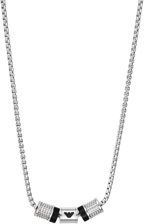 Thumbnail 5 de Emporio Armani Collana da uomo in acciaio inox, finitura spazzolata – stile senza tempo