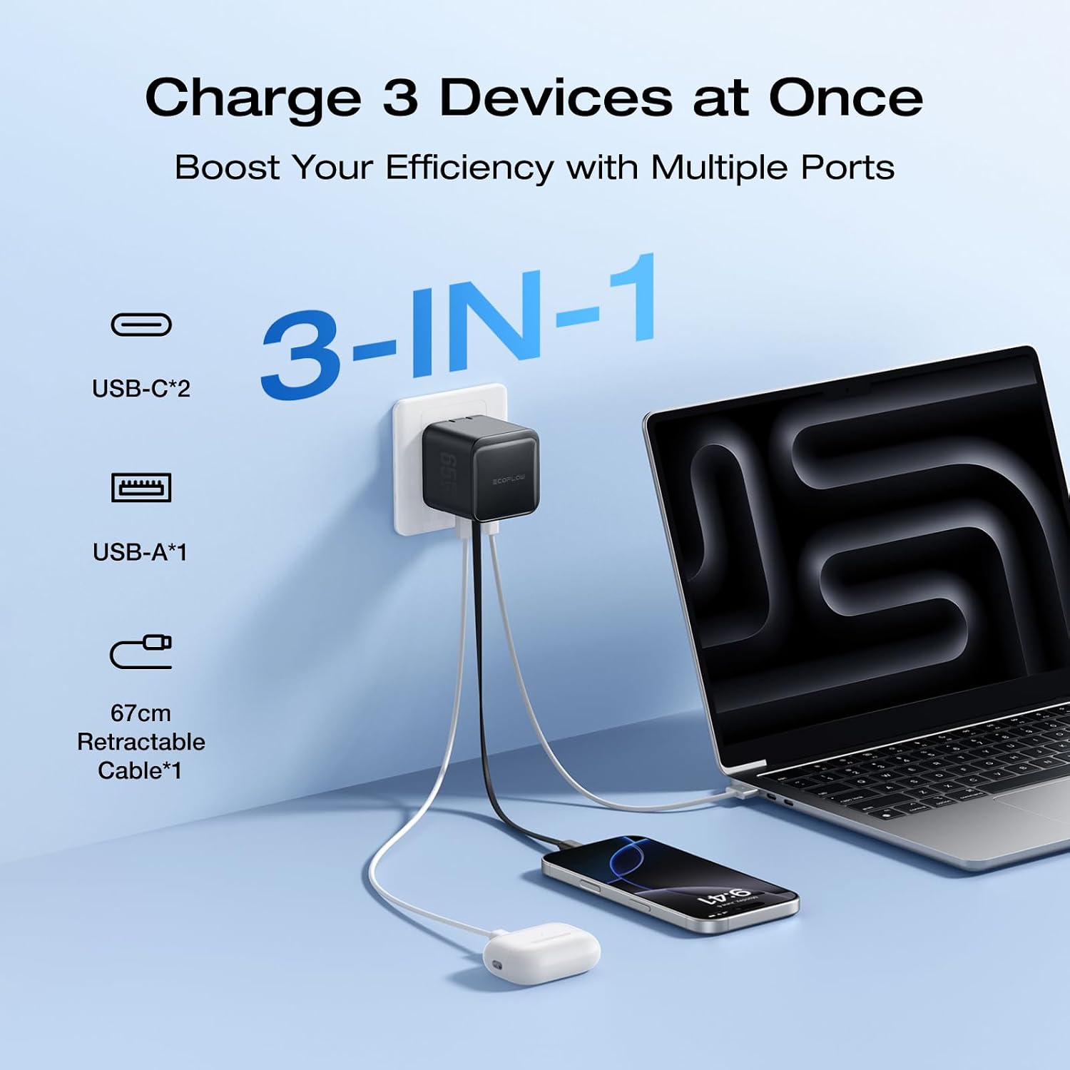 Detalle de EF ECOFLOW USB-C charger, 65W