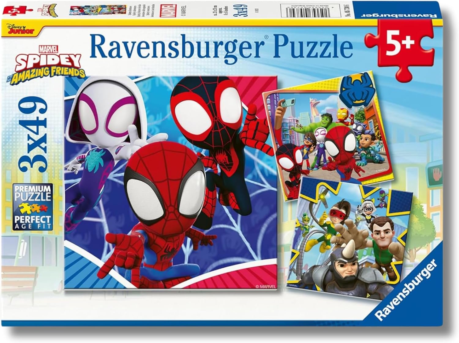 Detalle de Ravensburger Spidey Confezioni da 3 (3x49 pezzi) puzzle per bambini dai 5 anni