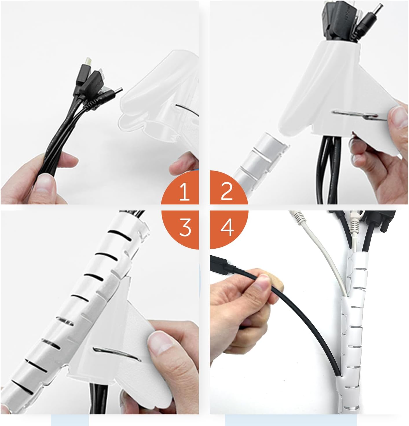 Thumbnail 6 de Shinfly Cable Tidy Sleeve 3m wire organiser
