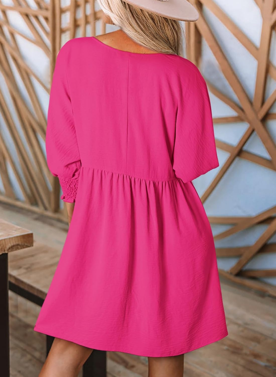 Thumbnail 1 de Dokotoo Women’s Casual Babydoll Tunic Dress with Empire Waist and Tiered Ruffle Hem