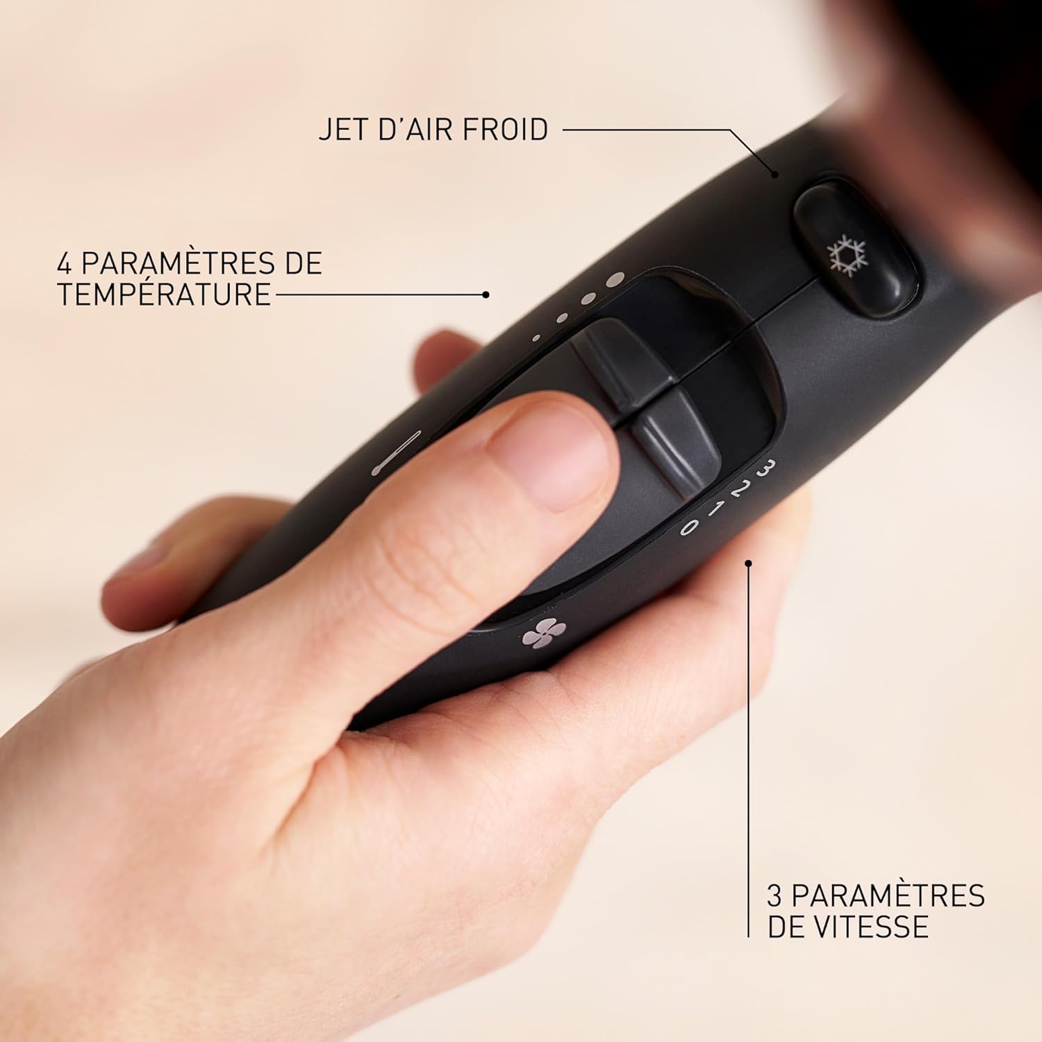 Thumbnail 3 de Sèche-cheveux Panasonic Personalcare EH-NA63CN825 (Nanoe, Air froid) — noir et or