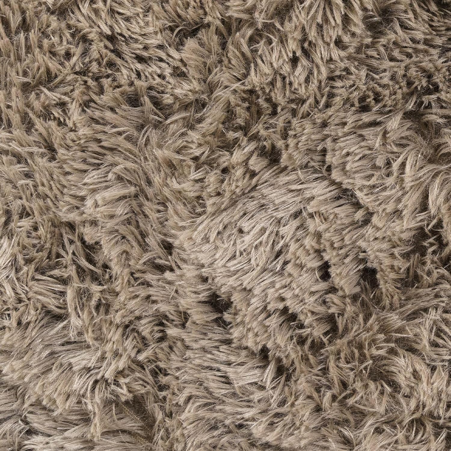 Thumbnail 3 de Paco Home Tapis de salon shaggy en fausse fourrure 80 x 150 cm, taupe
