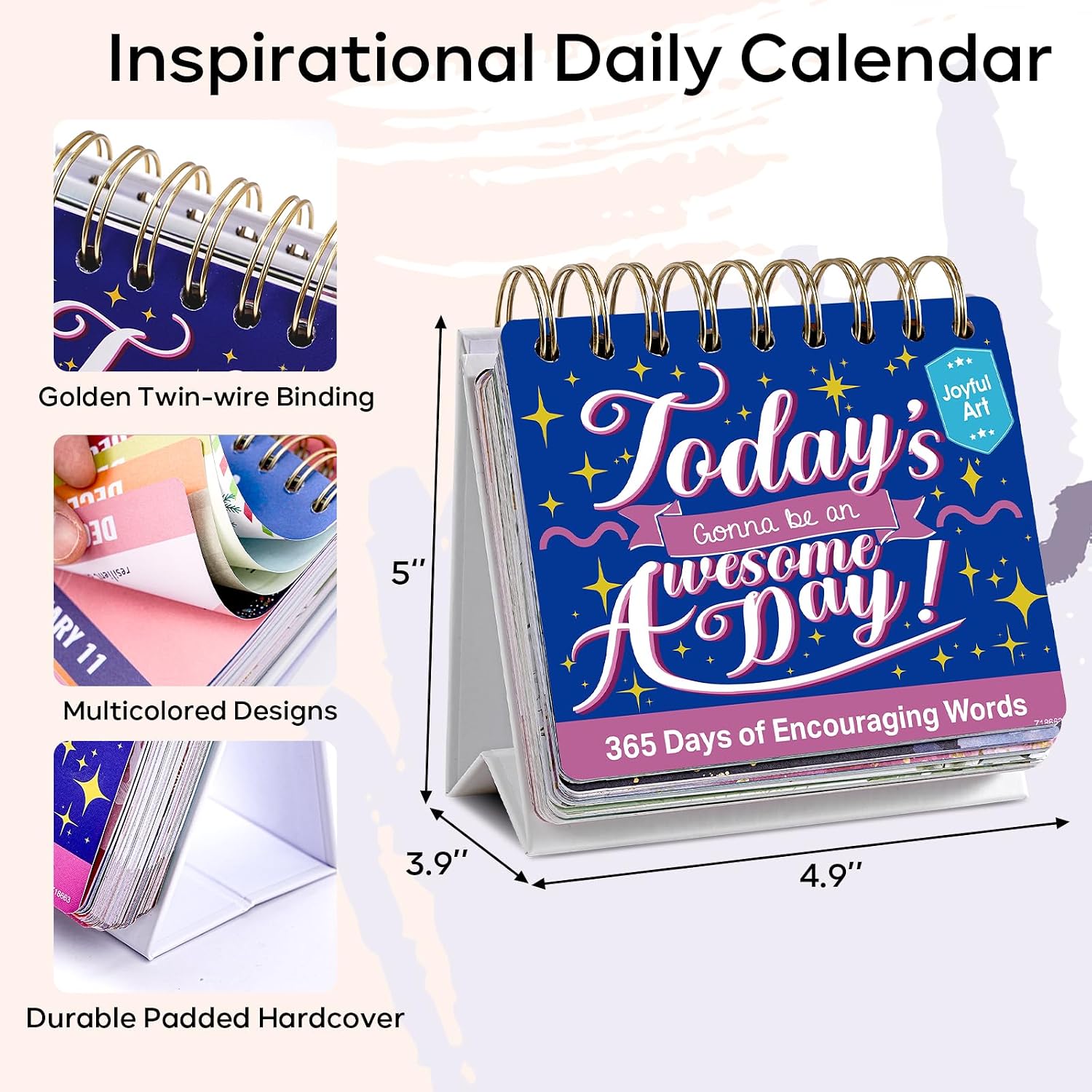 Thumbnail 3 de Planrage Motivational Daily Calendar, 4.8 x 5.5-Inch Undated Flip Calendar