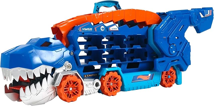 Thumbnail 6 de Hot Wheels City HNG50 Camión T‑Rex con pista y 2 coches