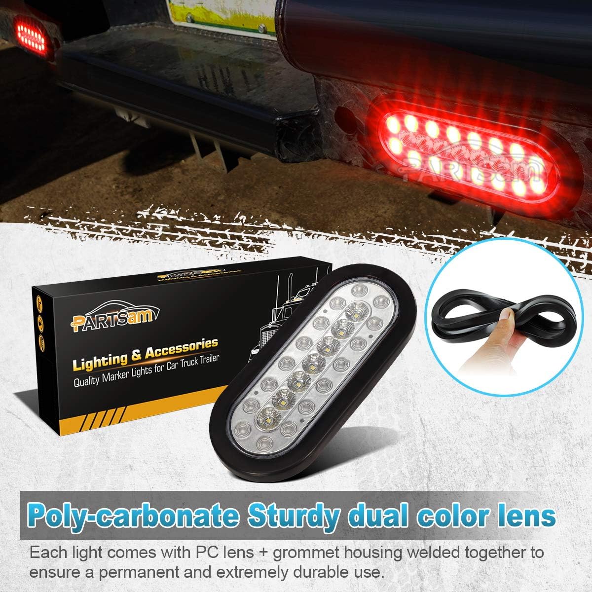 Thumbnail 3 de Partsam LED trailer lights, 6.3-inch