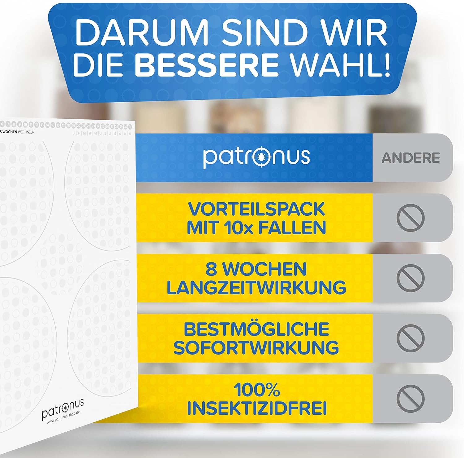 Thumbnail 6 de Patronus Lebensmittelmotten-Falle 10 Stück 🪰