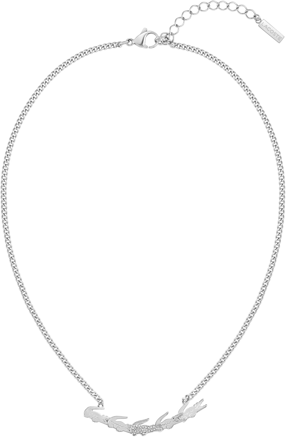 Thumbnail 6 de Lacoste Damen-Halskette „CROCODILE“ mit Krokodillogo-Verschluss – Silber, Gold oder Nelkengold
