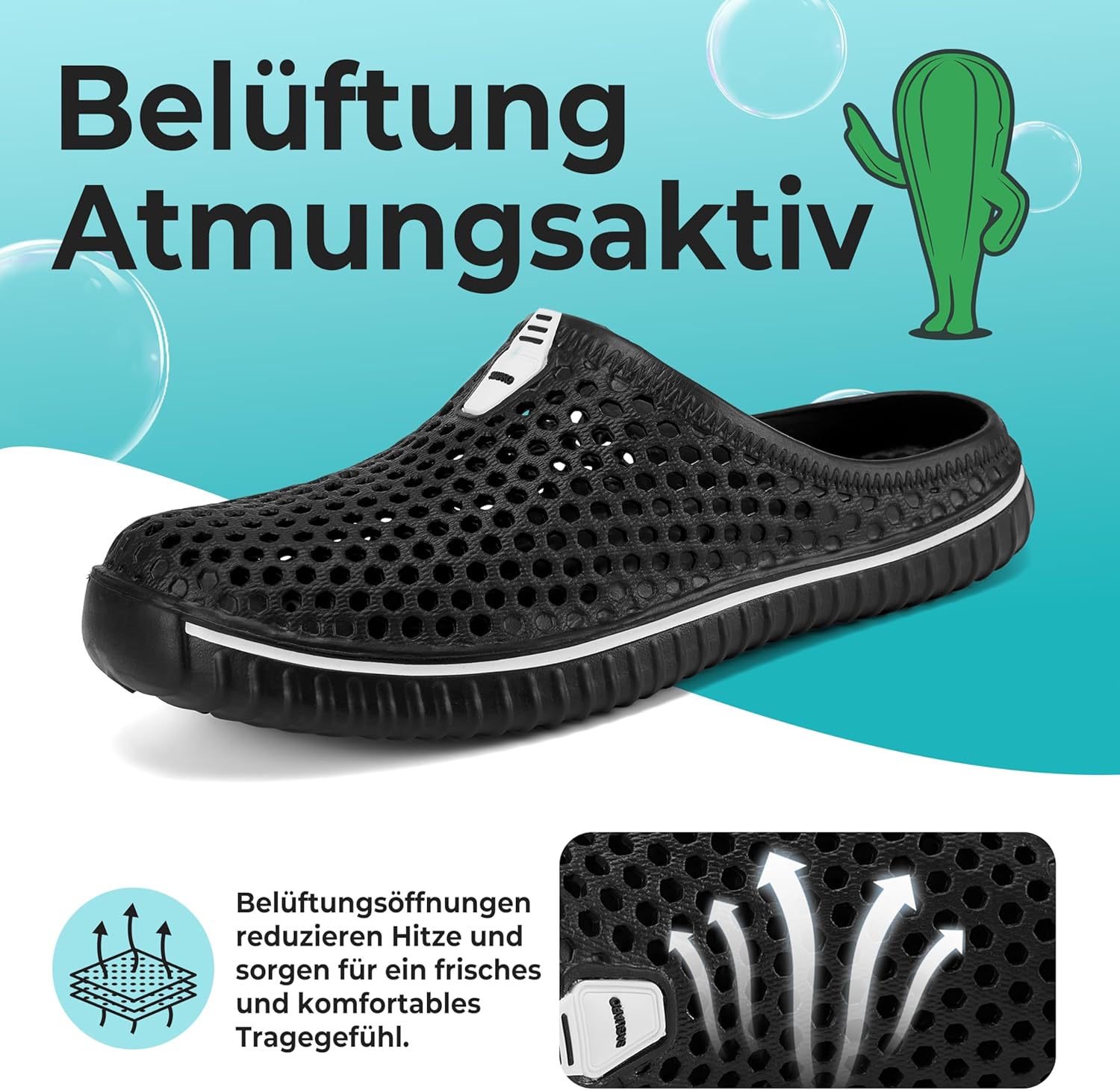 Thumbnail 2 de SAGUARO Clogs Hausschuhe – atmungsaktiv, EVA, rutschfeste Sohle, Gr. 36–45