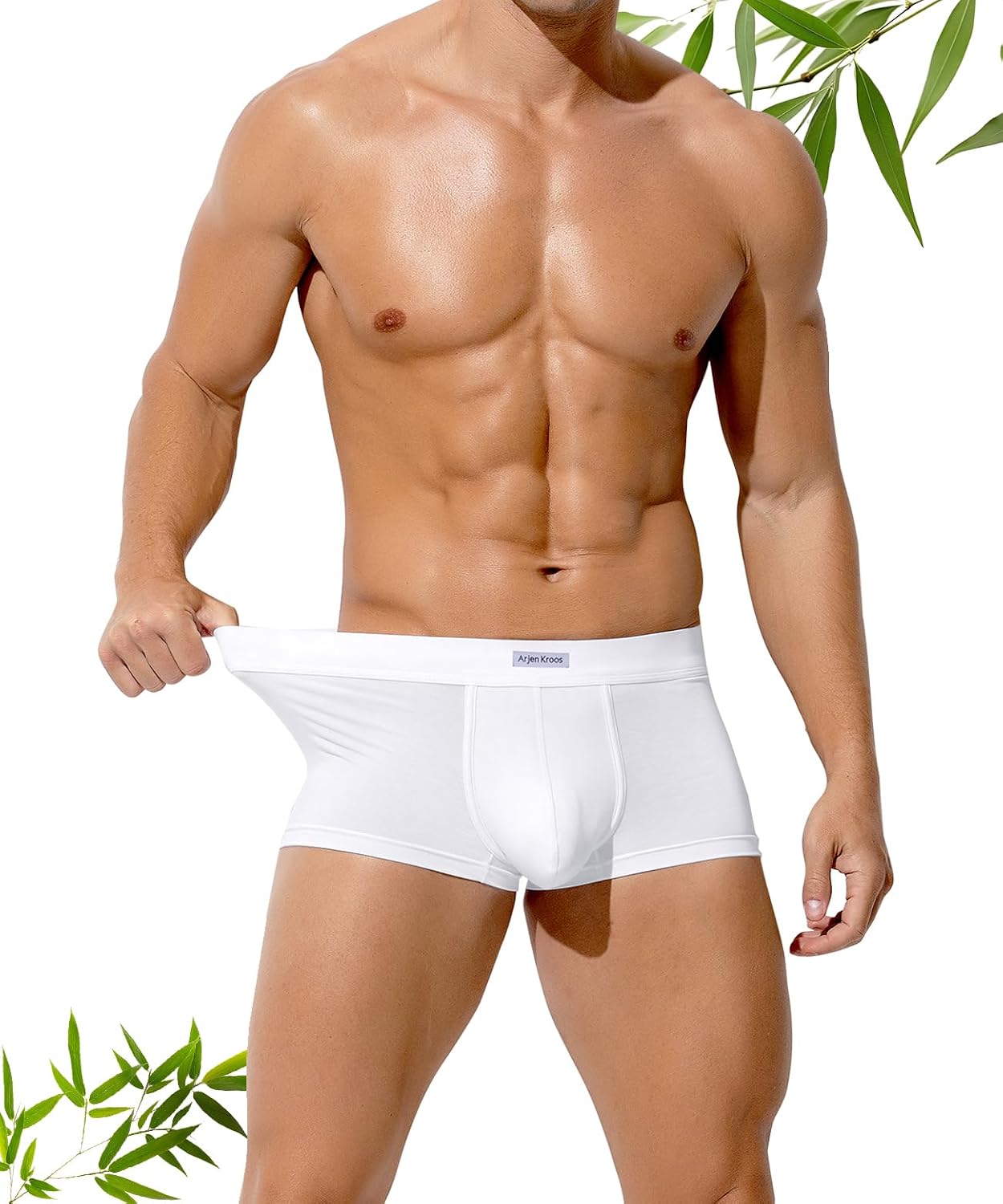 Detalle 2 de Arjen Kroos Bambus-Boxershorts für Herren im 3er-Pack (weiche, atmungsaktive Unterwäsche)