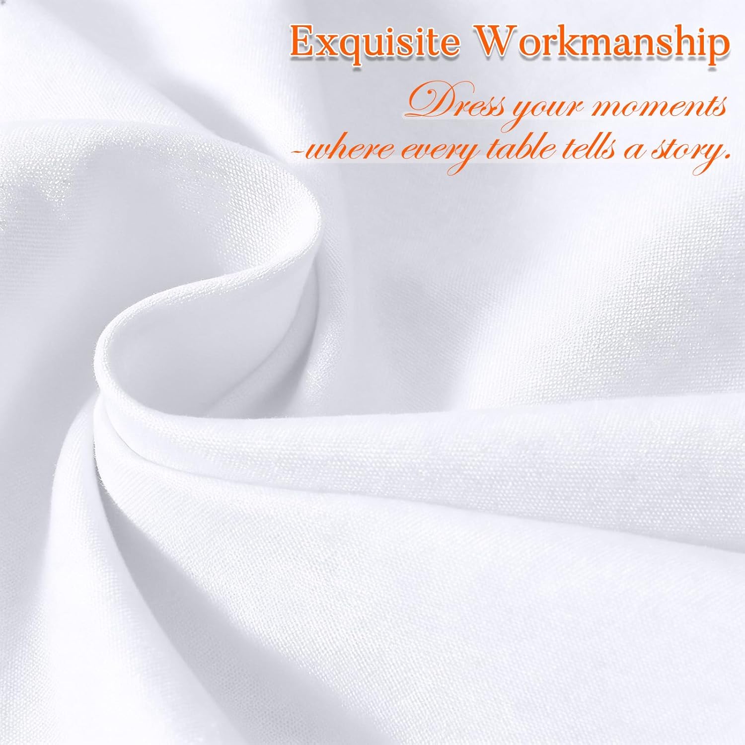 Detalle de Dexbriz 10 Pack White Rectangle Table Cloths – 60 x 126 Inches for 8-Foot Tables