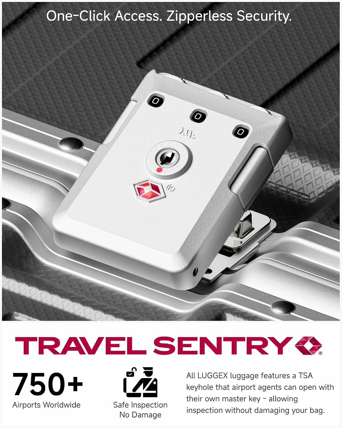 Detalle 2 de LUGGEX Carry-On Suitcase, 100% PC