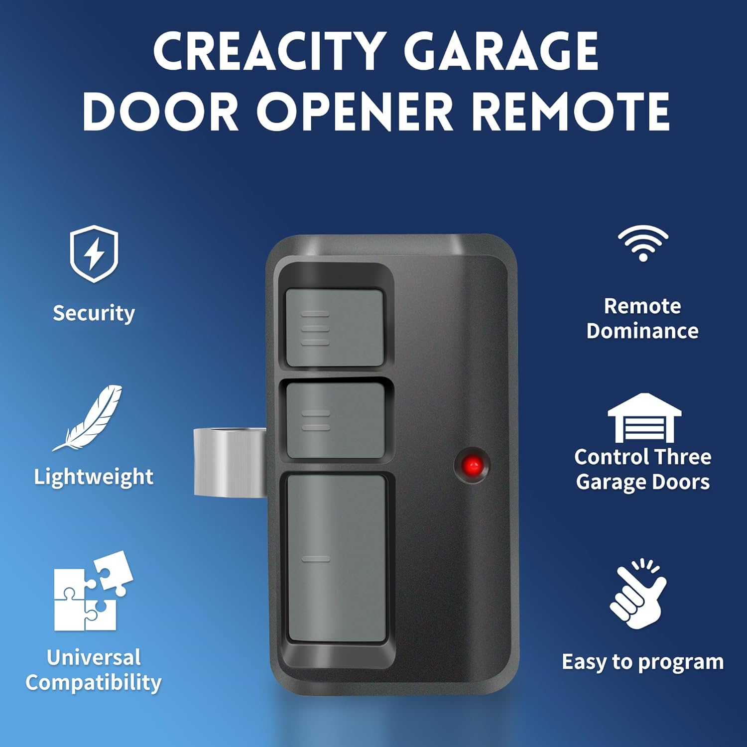 Detalle 2 de CreaCity Garage Door Remote 893LM