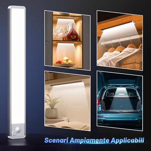 Thumbnail 6 de GWULC Luce LED Sottopensile Cucina Luci - Armadio Lampada Sensore Movimento