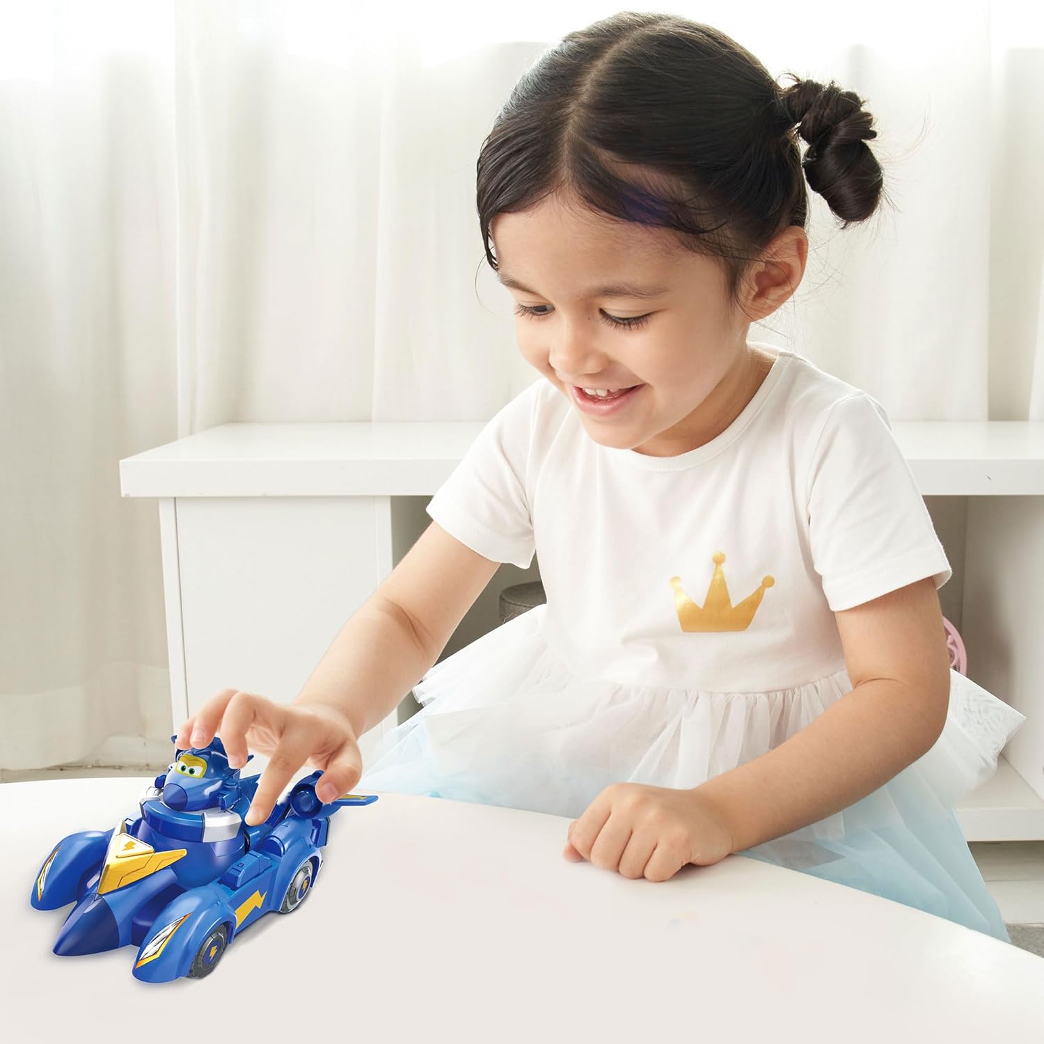 Detalle de Super Wings Spinning Jerome & Vehicle : jouet de combat 2-en-1 pour enfants