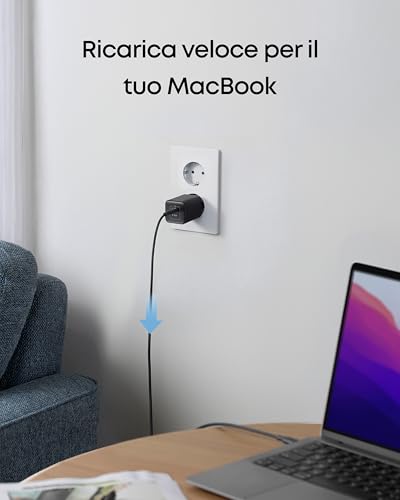 Detalle de Anker Caricatore USB-C 47W 523 (Nano 3) – 2 Porte GaN
