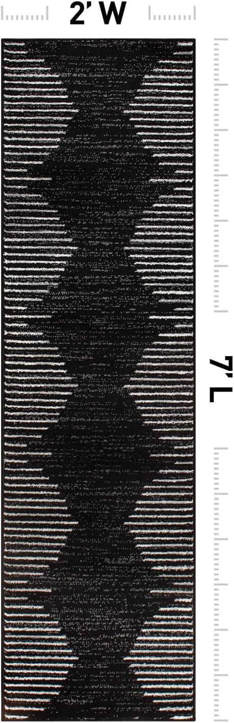 Detalle 2 de Rugshop Bohemian Stripe Stain-Resistant Runner Rug 2' x 7'