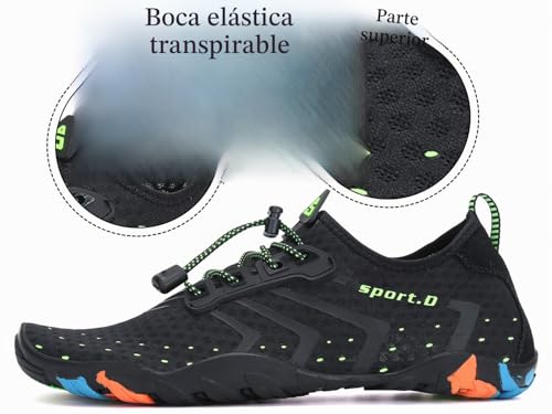 Thumbnail 3 de SAGUARO Escarpines Barefoot para Mujer y Hombre – Zapatillas Minimalistas Antideslizantes para Playa, Río, Piscina y Surf (Gr.42) en Negro