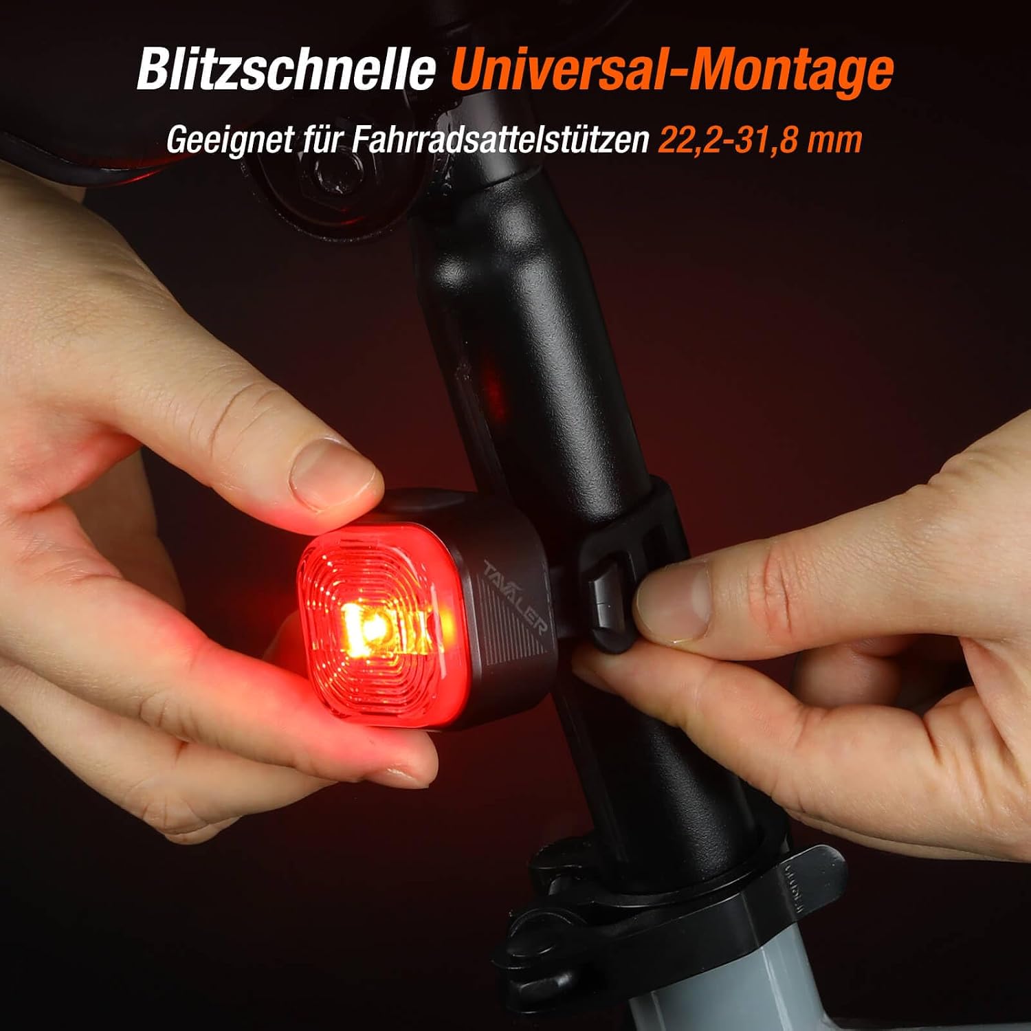 Detalle 2 de Tavaler Rücklicht LED Fahrrad mit 13 h