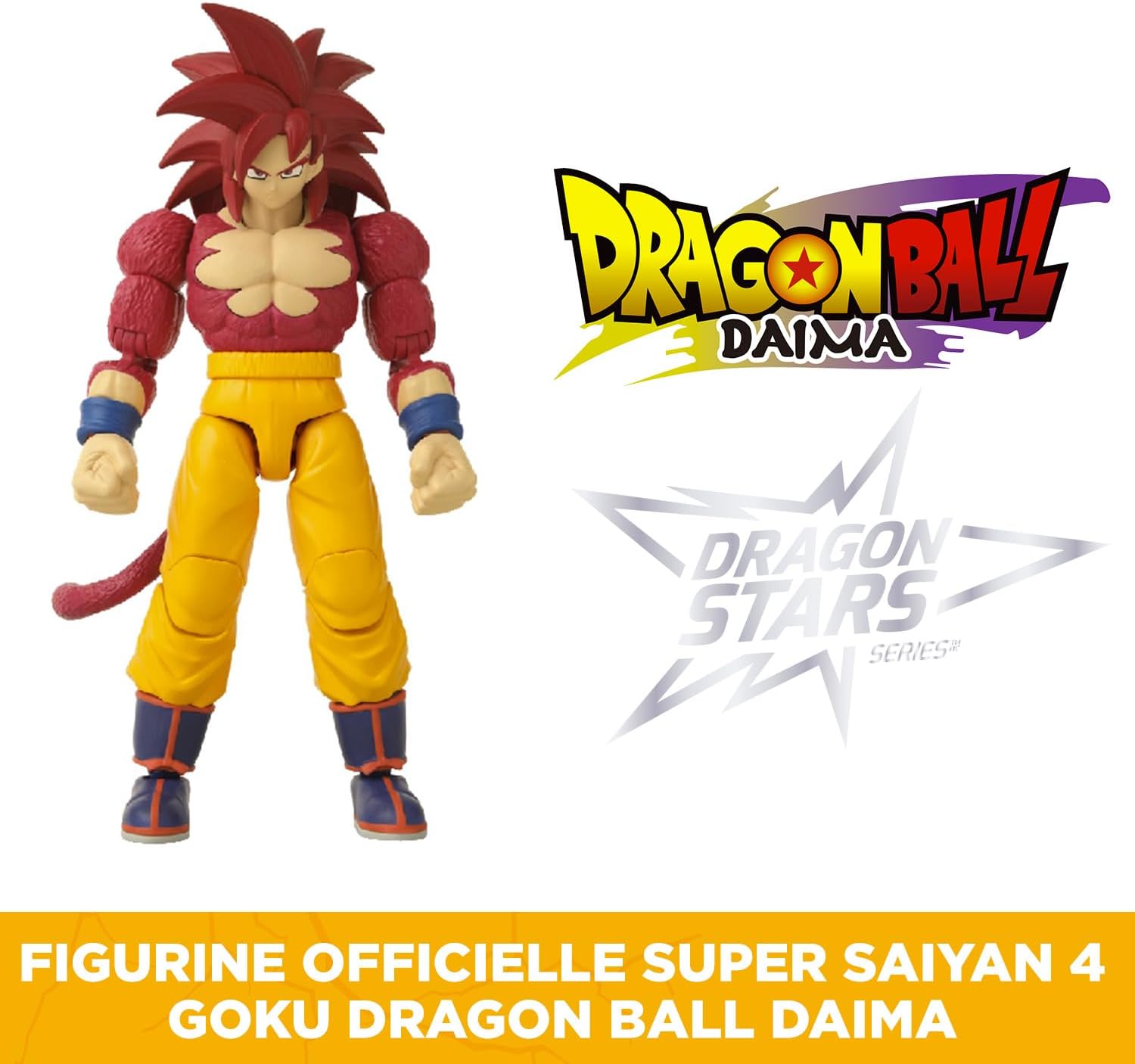 Detalle 2 de BANDAI Dragon Ball Daima Super Saiyan 4 Goku – Dragon Stars 17 cm, SNODATA, licenza ufficiale Dragon Ball