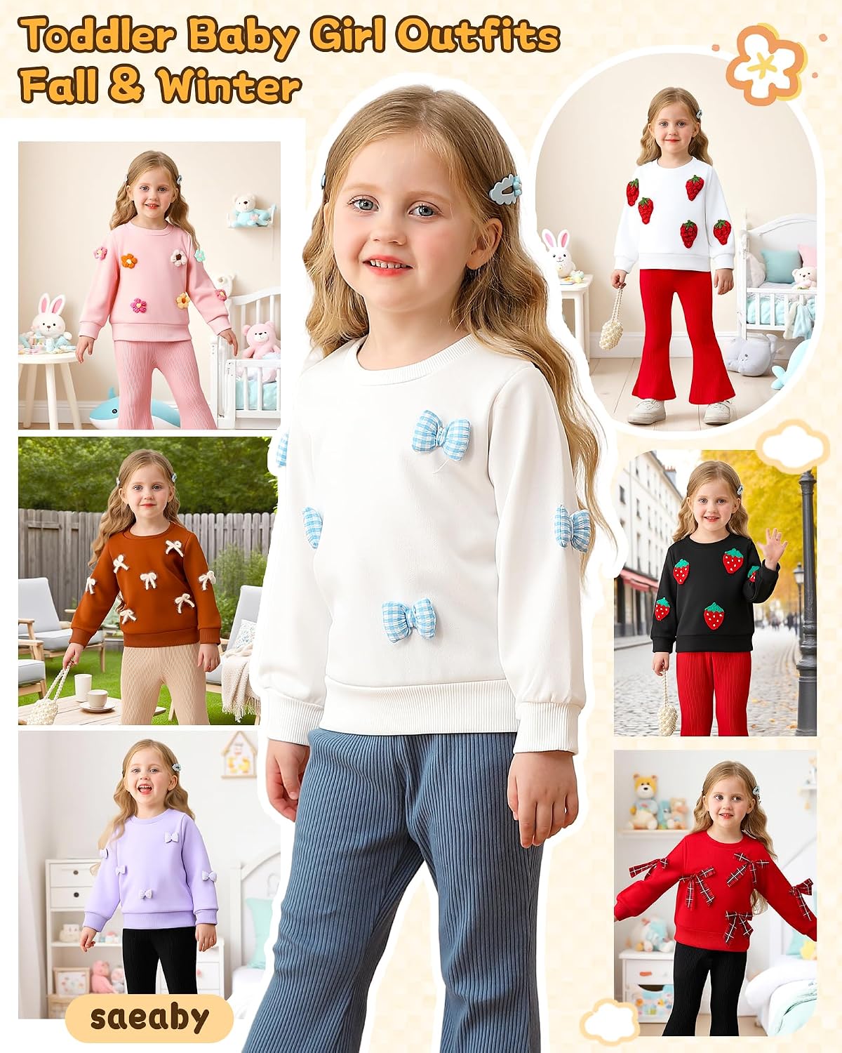 Detalle de Saeaby Girls Outfit Set, 2-Piece