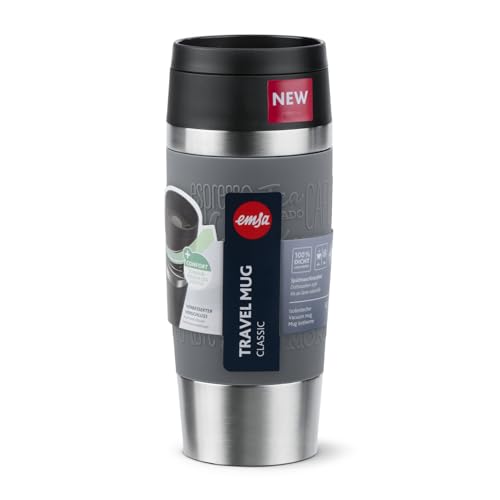 Thumbnail 10 de Emsa N20205 Travel Mug Classic Isolierbecher, 0,36 l, Edelstahl, dunkelgrau