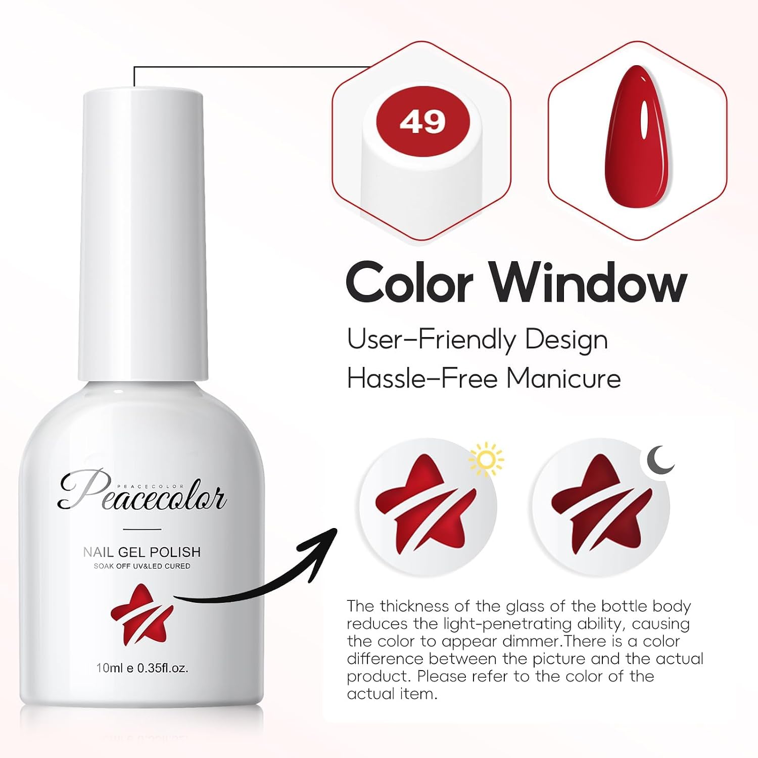Thumbnail 5 de PEACECOLOR Vernis Semi Permanent 10ml