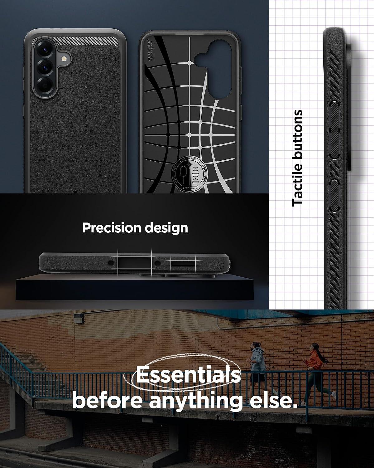 Thumbnail 6 de Spigen Rugged Armor — coque en fibre de carbone pour Samsung Galaxy A56 5G (noir mat)