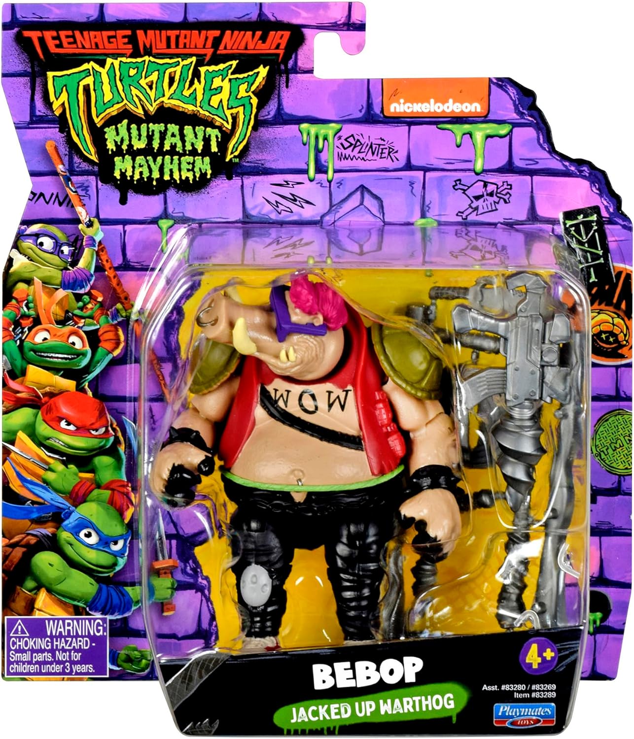 Detalle de Tortues Ninja – Bebop, figurine articulée de 11,5 cm (TU8058) par Giochi Preziosi