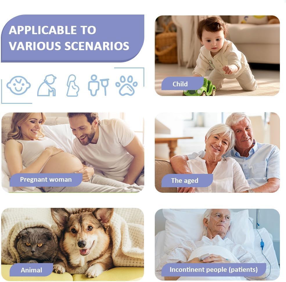 Detalle 2 de DUJUIKE washable incontinence bed sheets (reusable waterproof mattress protector) for adults, kids and pets
