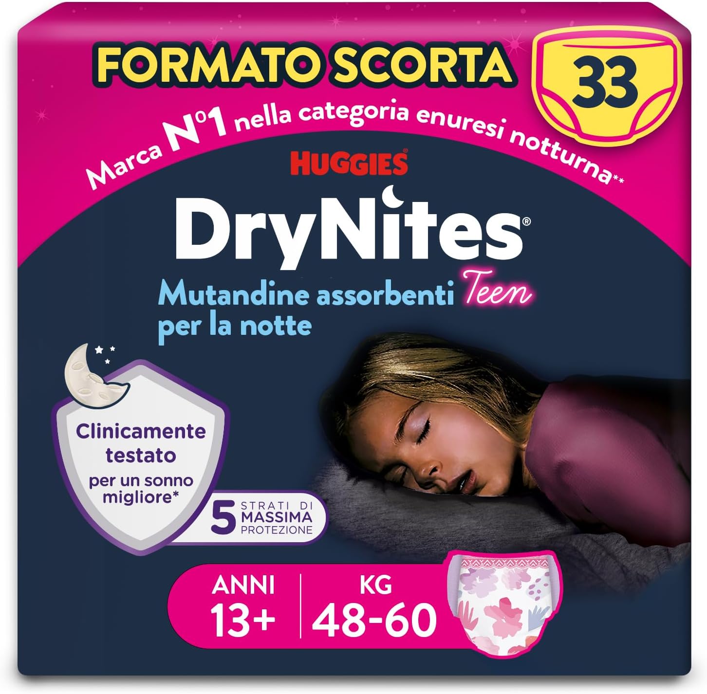 Detalle de Huggies DryNites XL 33 pz mutandine assorbenti