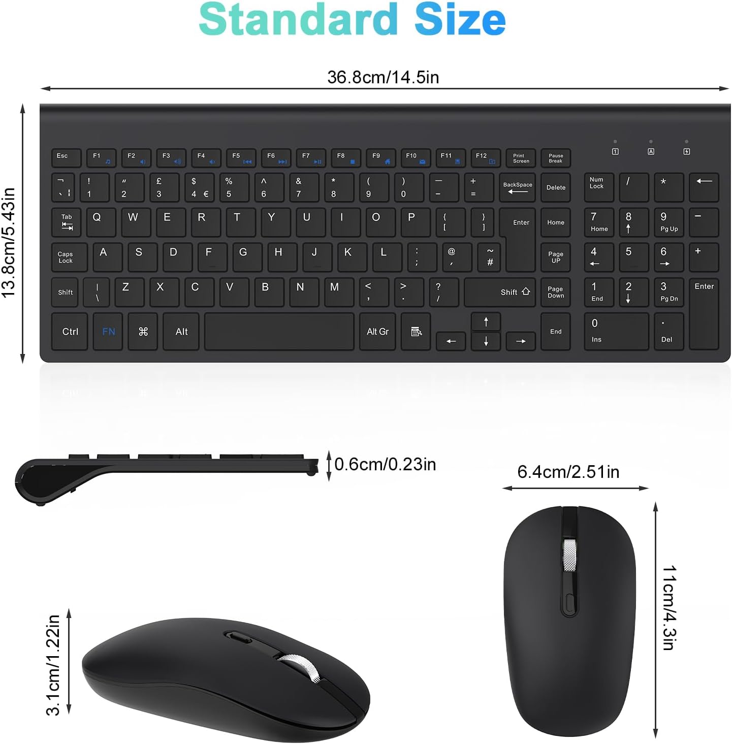 Detalle de cimetech 2.4G keyboard mouse combo