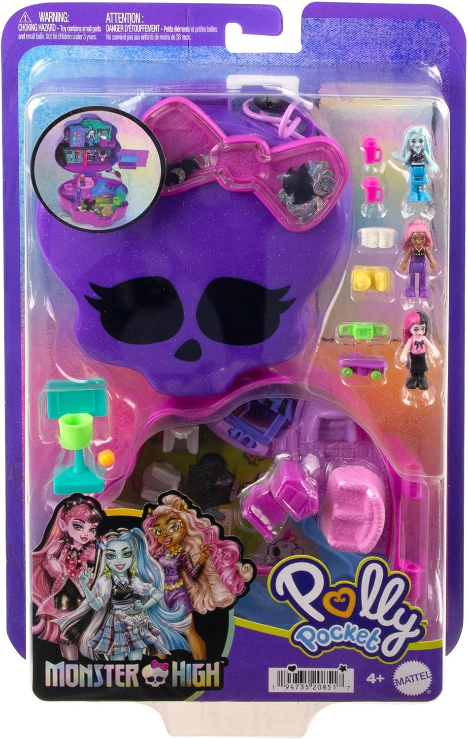 Thumbnail 5 de Polly Pocket HVV58 Monster High Spielset 3 Figuren
