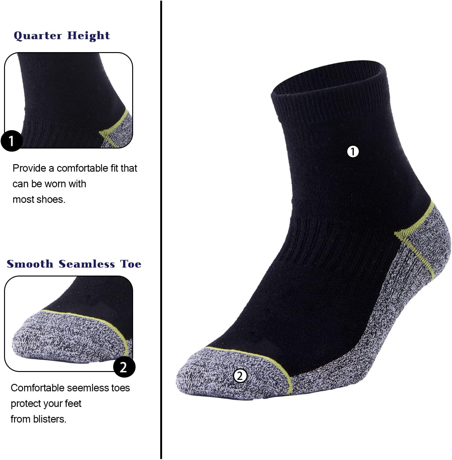 Thumbnail 4 de Kodal Kupfer-Infused Quarter Socks (4–5 Paar) – Geruchskontrolle & lang anhaltender Komfort