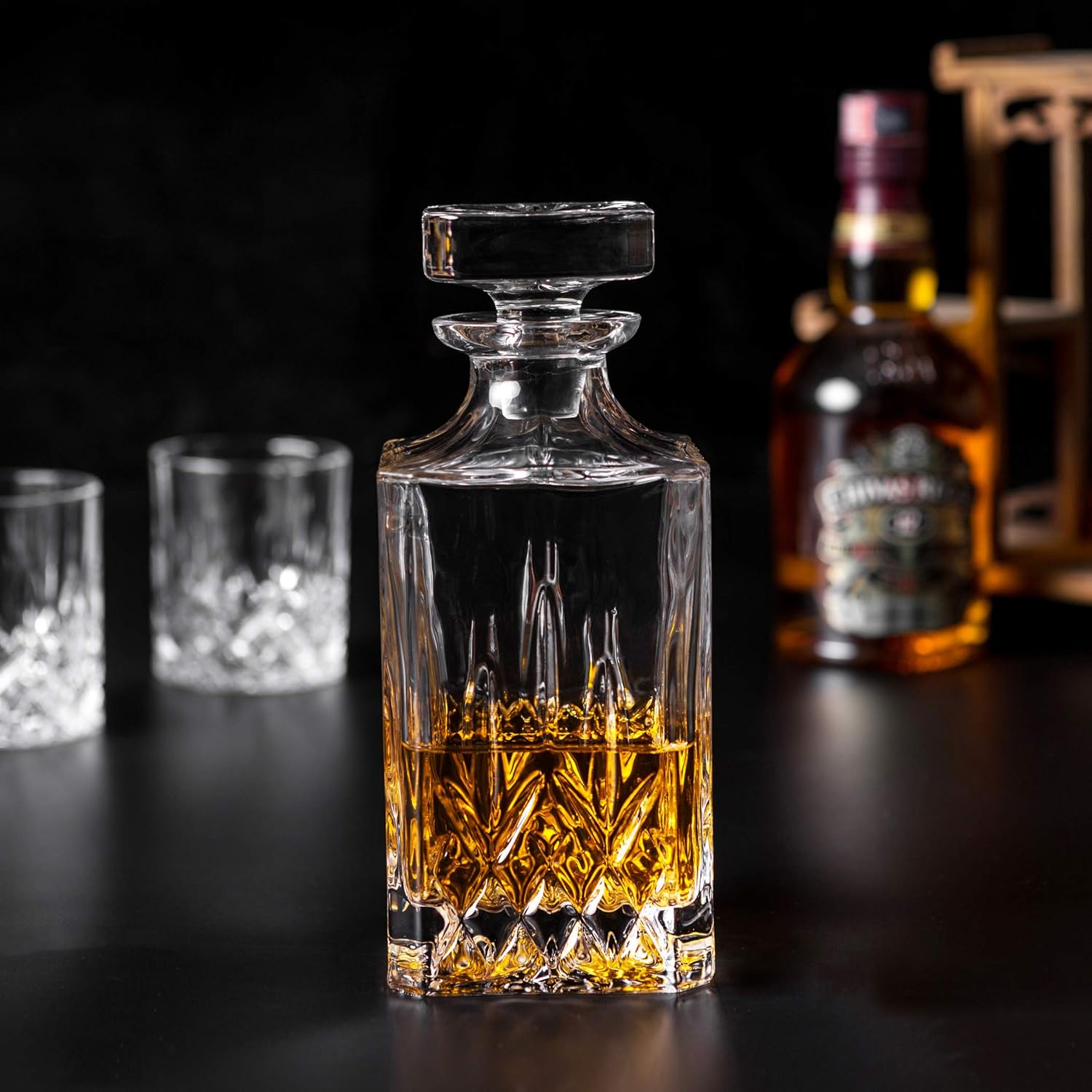 Thumbnail 5 de KANARS Whisky Karaffe und Gläser Set 750 ml Whisky Dekanter 5tlg