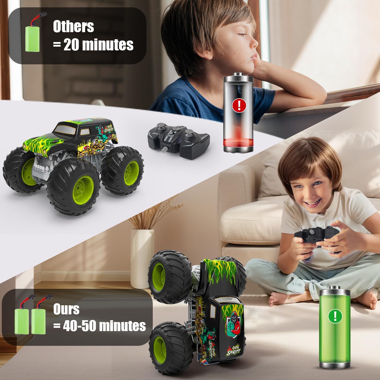 Thumbnail 6 de PENGBU RC Monster Truck Télécommandé – auto RC 1:16, 2,4 GHz, akrobacje
