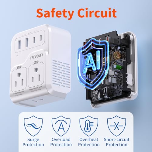 Thumbnail 6 de TREVOLTY 2000W US to Europe Voltage Converter with 7-in-1 Travel Adapter