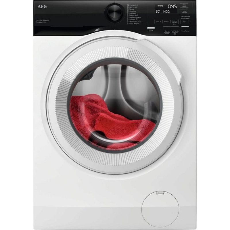 Detalle de Lavadora AEG LFE6G54H2B: 10,5 kg, 1400 rpm y IA Ready para cuidado eficiente de la ropa