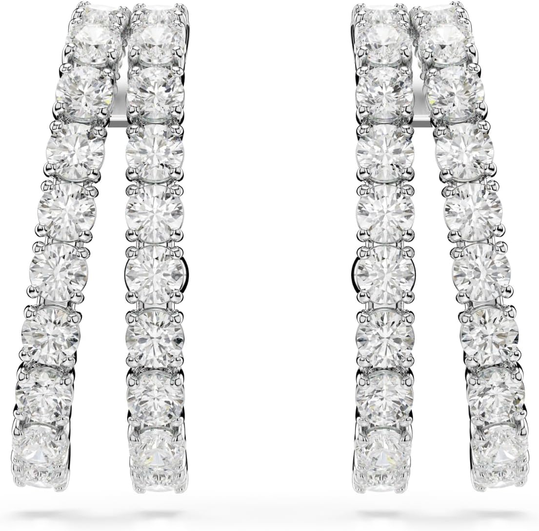Thumbnail 6 de Swarovski Matrix Collection rhodium-finished necklace with clear round-cut crystals
