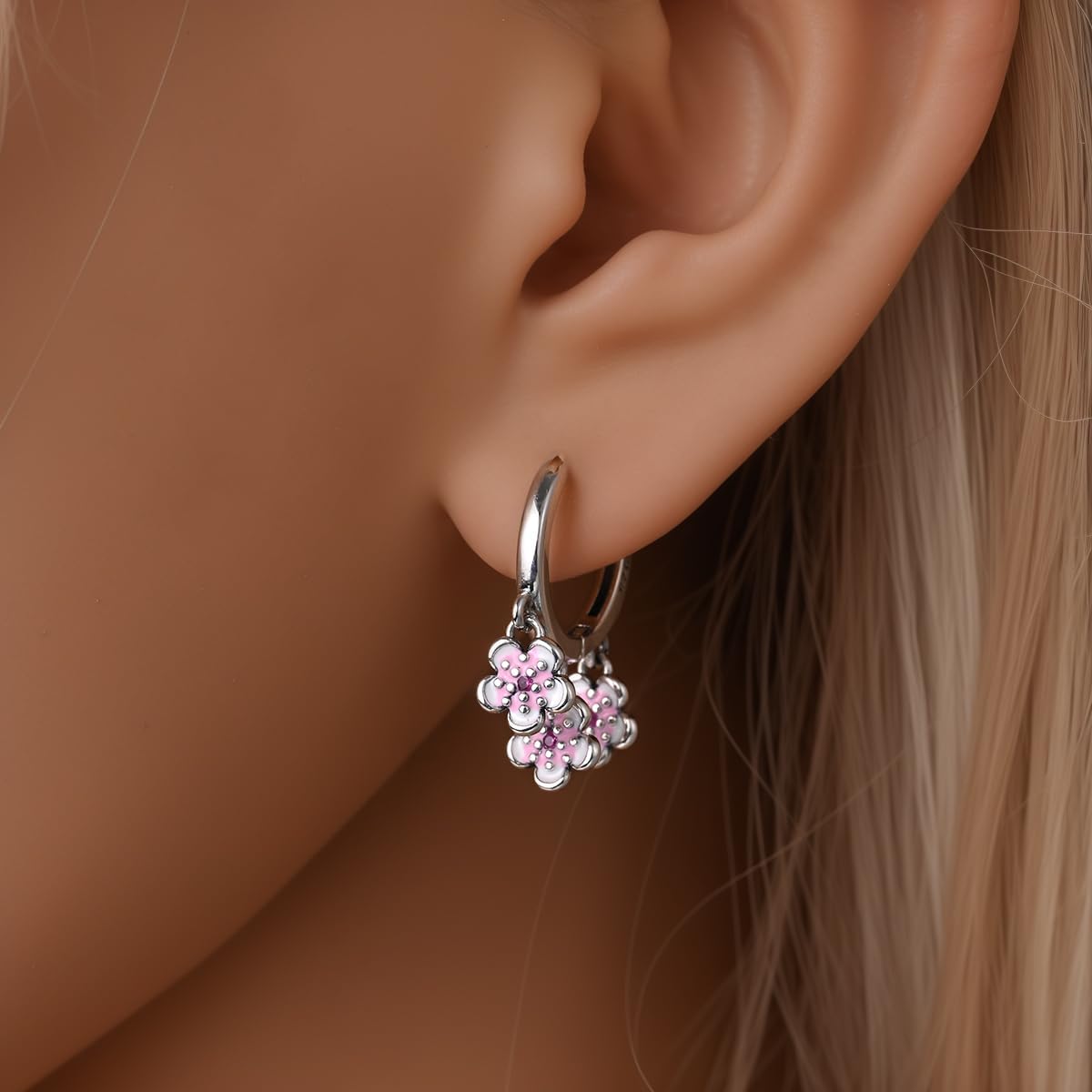 Thumbnail 2 de Stilvolle Damen Ohrringe 925 Silber Huggies Kubische Zirkonia